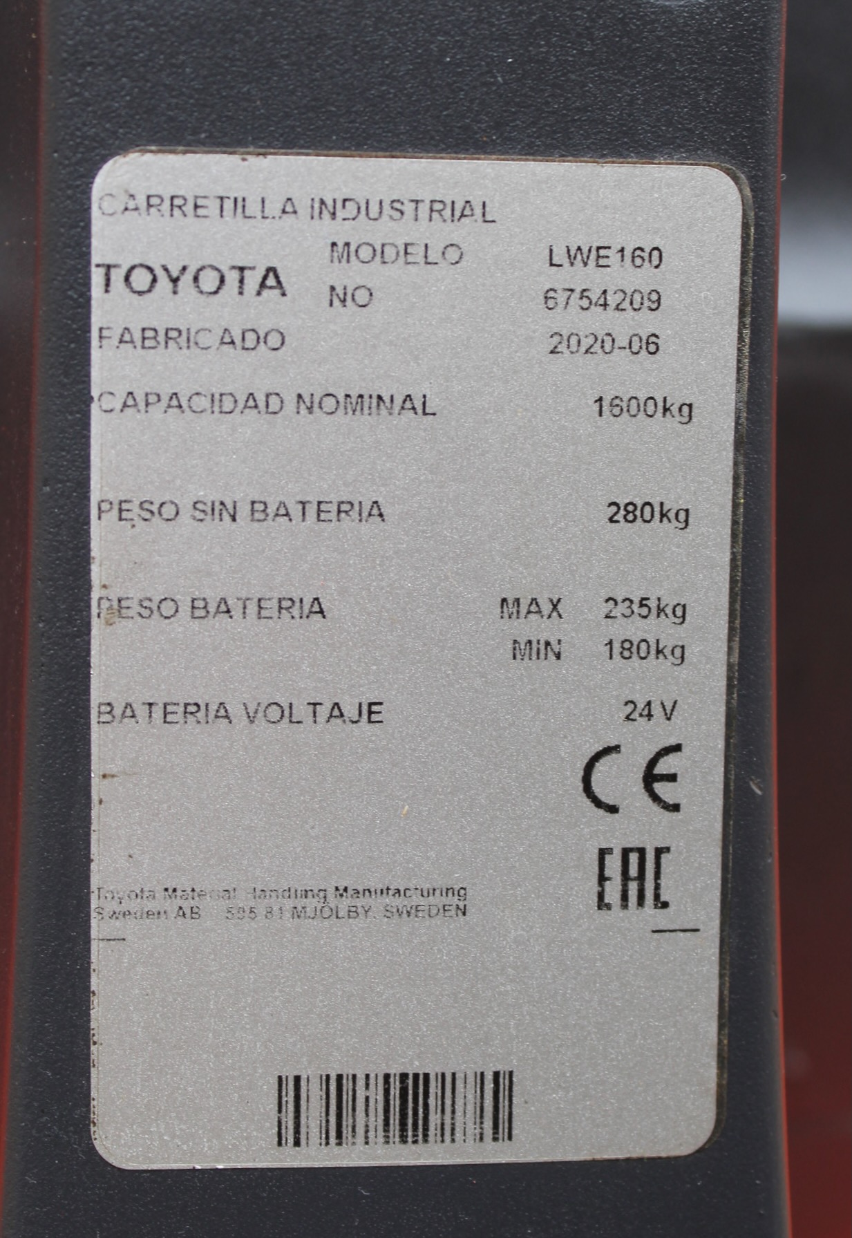 2020 BT LWE 160-48792253
